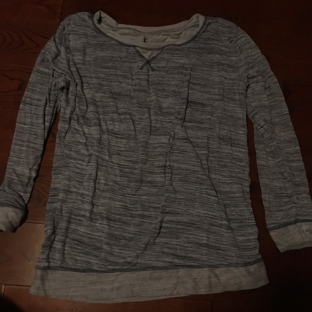 Gray heather Ed cotton pajama top